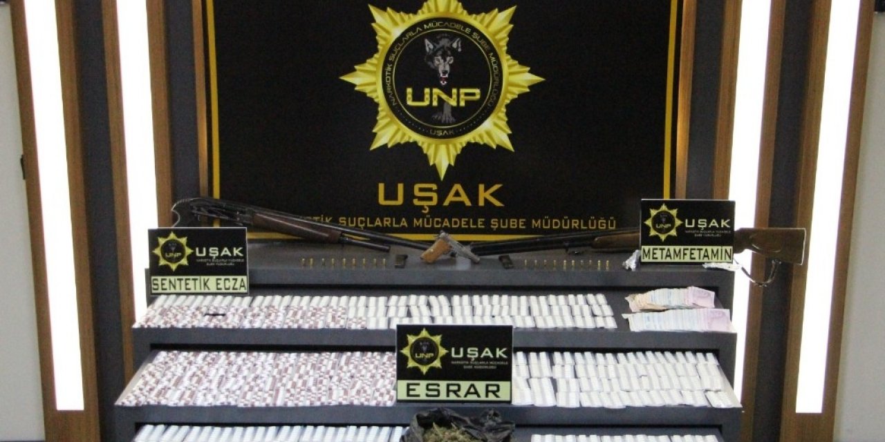 Uşak’ta uyuşturucu operasyonunda 2 tutuklama