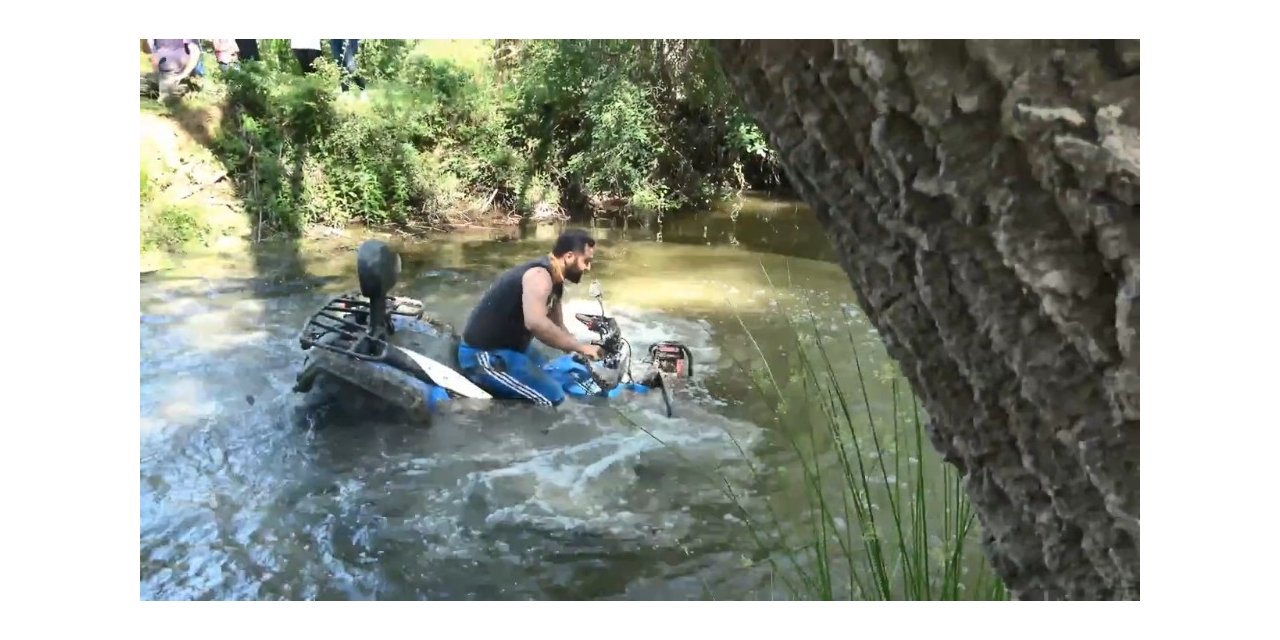 ’Geçerim’ dedi ama 1 metre gidemeden çakıldı kaldı