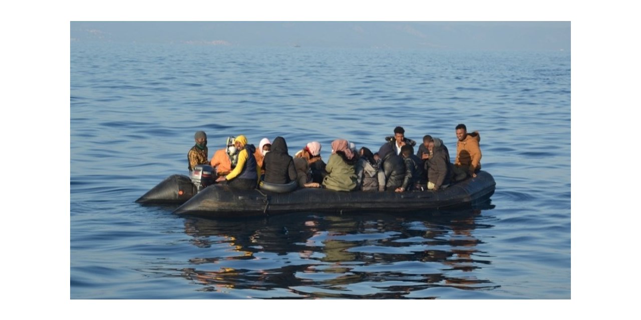 İzmir’de 46 düzensiz göçmen kurtarıldı