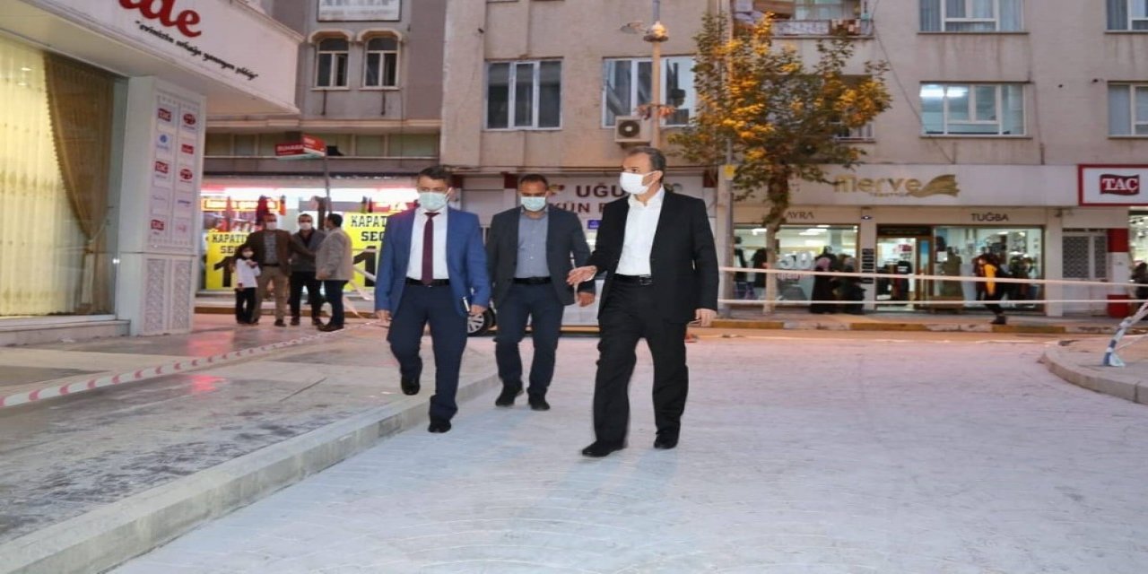 Başkan Kılınç kaldırım genişletme çalışmalarını denetledi