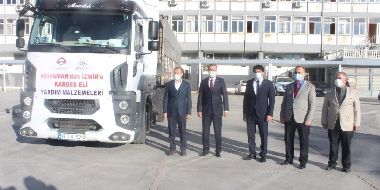 Adıyaman’dan İzmir’e yardım tırı