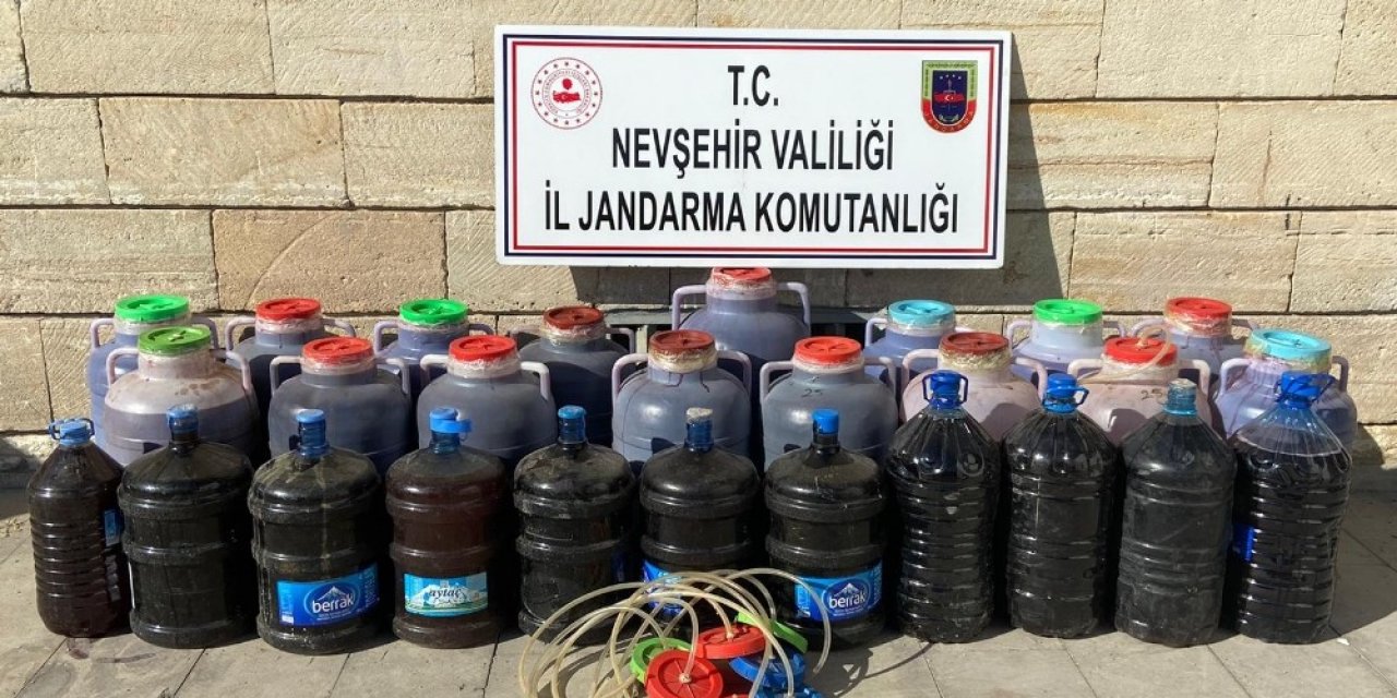 Nevşehir’de 930 litre kaçak içki ele geçirildi