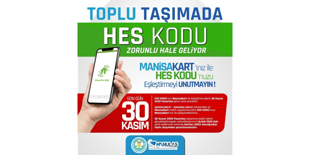 Manisa’da toplu ulaşımda HES kodu dönemi başladı