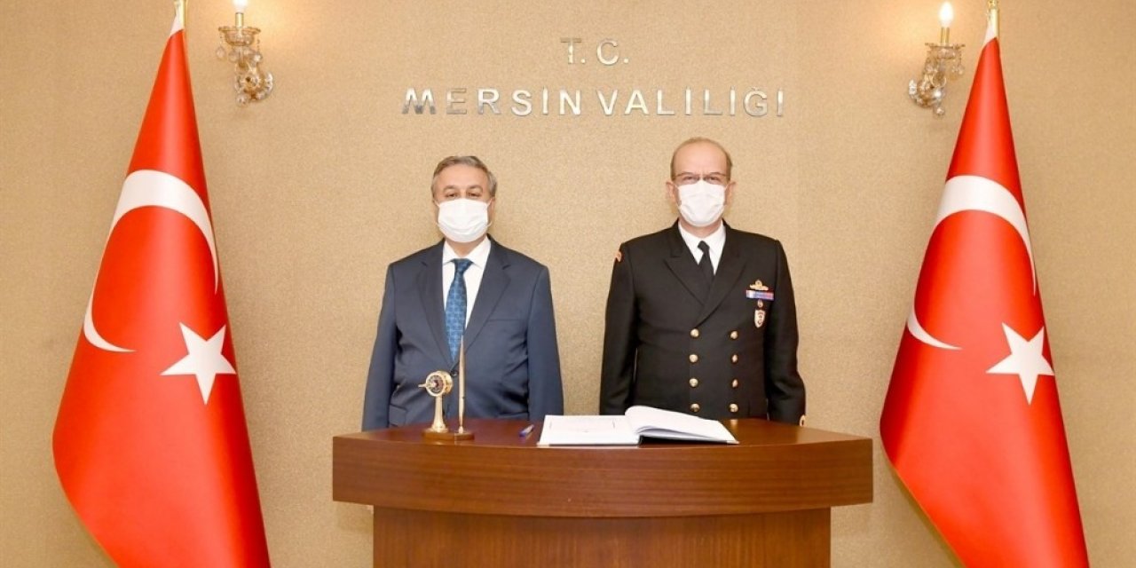 Sahil Güvenlik Komutanı Tuğamiral Kendir’den Vali Su’ya ziyaret