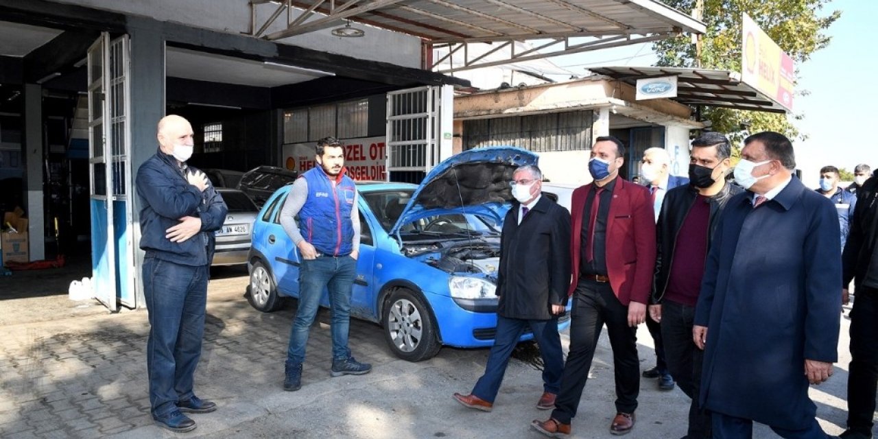 Gürkan’dan sanayi esnafıyla istişare