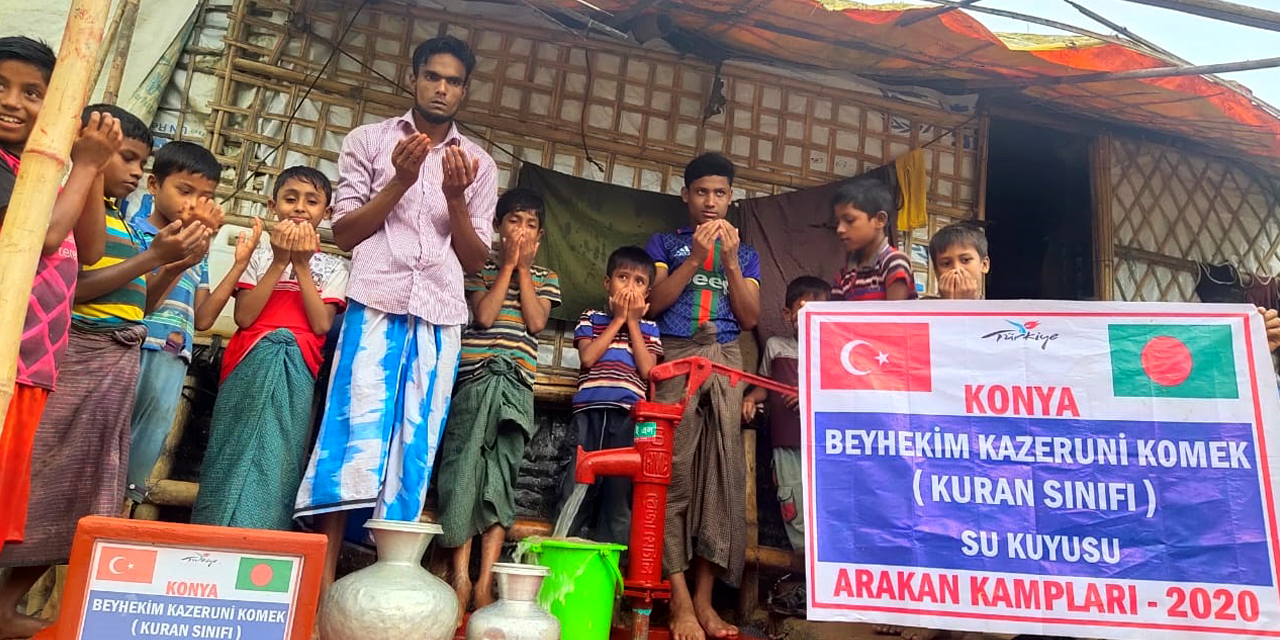KOMEK kursiyerleri Arakan’a 6'ncı su kuyusunu açtı