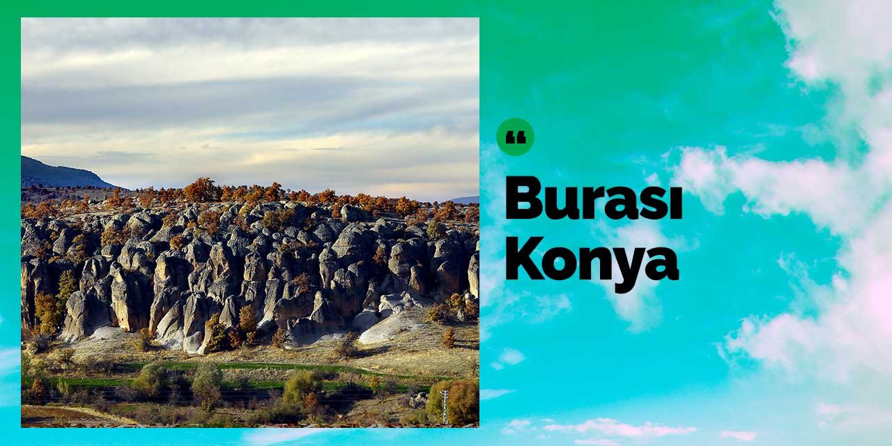 Konya'nın Kapadokyası'nda sonbahar