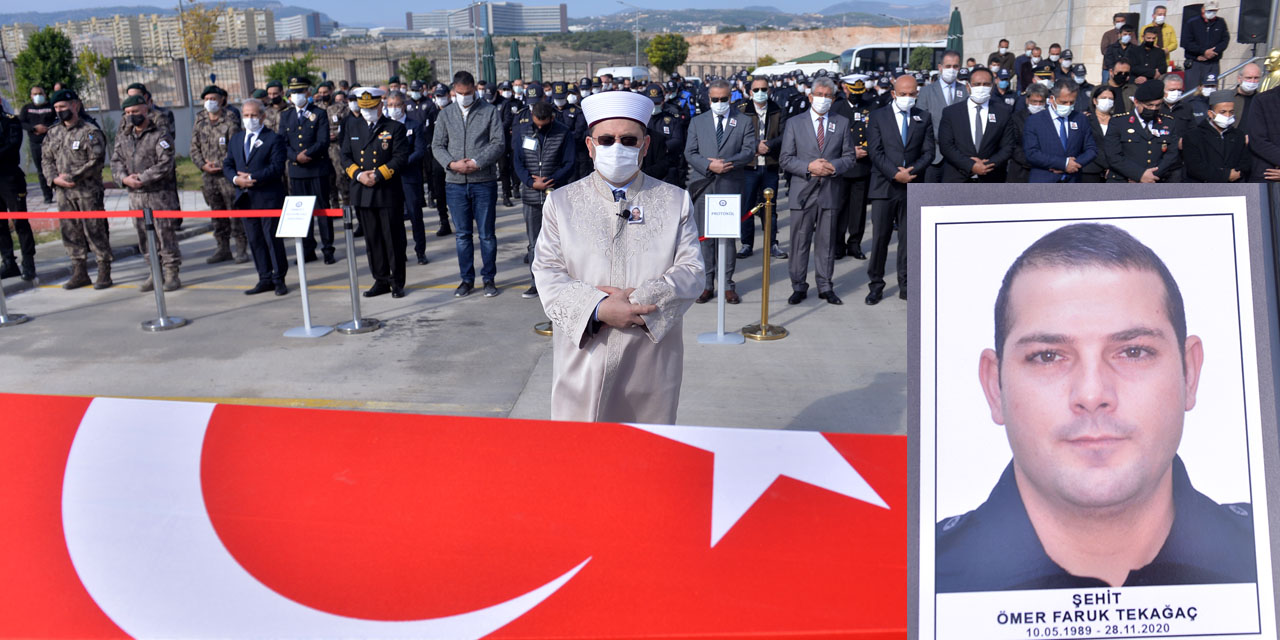 Kazada şehit olan çevik kuvvet polisi son yolculuğuna uğurlandı