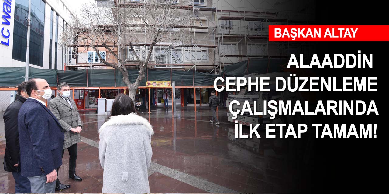 Konya'nın göbeğinde cephe düzenleme çalışmalarını sürüyor