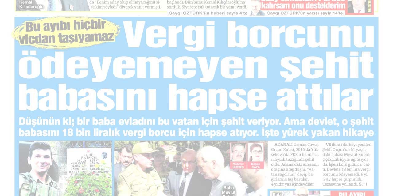 Şehit babasına vergi borcundan hapis cezası verildi iddiasıyla ilgili yeni gelişme