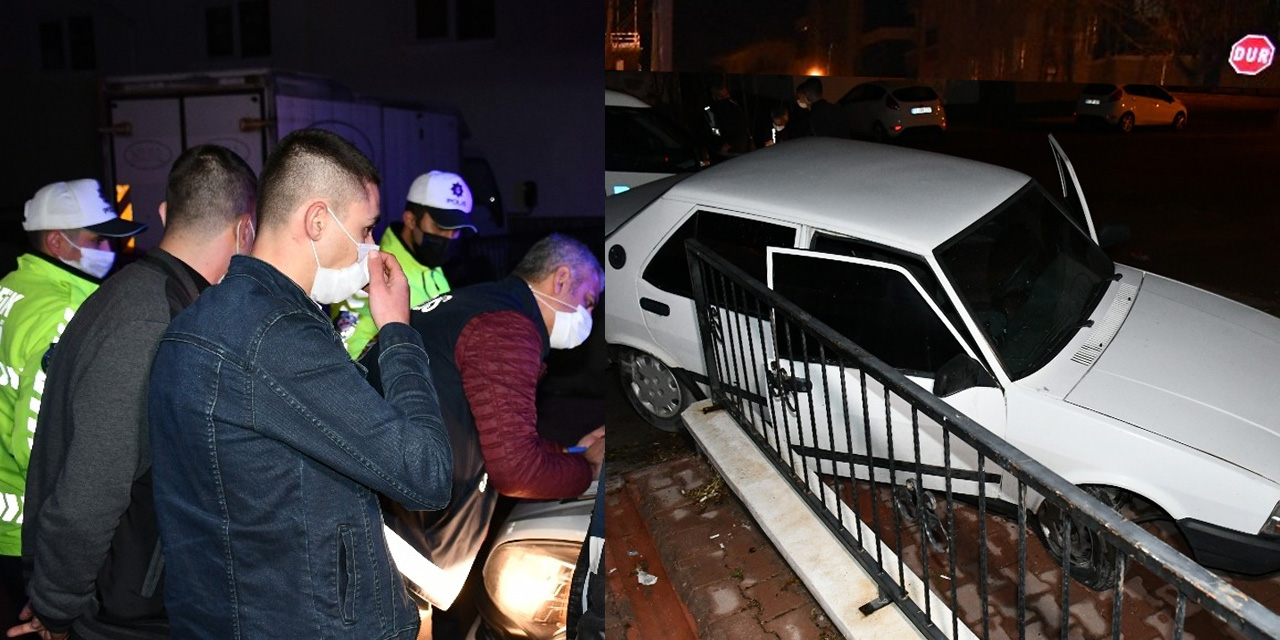 'Dur' ihtarına uymayıp kaza yaptılar! Maskesiz ve alkollü gençler kovid testi yaptırmaya gidiyormuş
