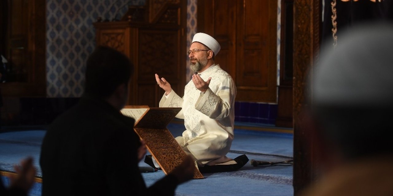 Hacıbayram Camii’nde salgın ve doğal afetler için dua edildi
