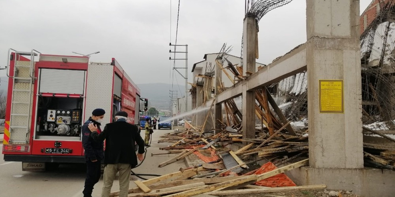 Beton dökülen inşaat göçtü! İşçiler ölümden döndü
