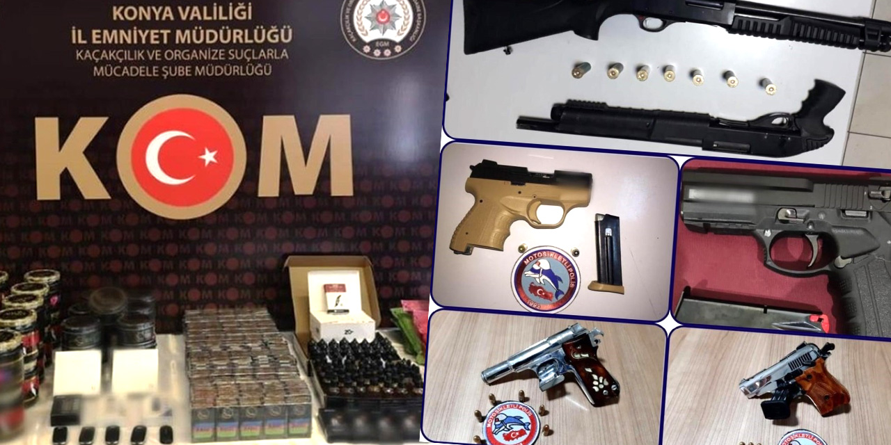 Konya polisinden uyuşturucu ve kaçakçılık operasyonları! Fuhuştan aranan 16 kişi de yakalandı