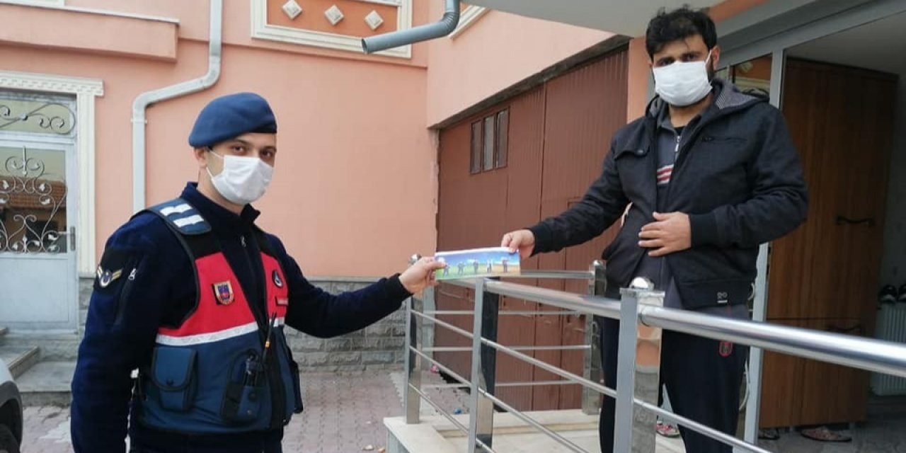 Konya'nın vaka sayısı artan ilçesinde 'Mektubunu aldım evimdeyim' projesi