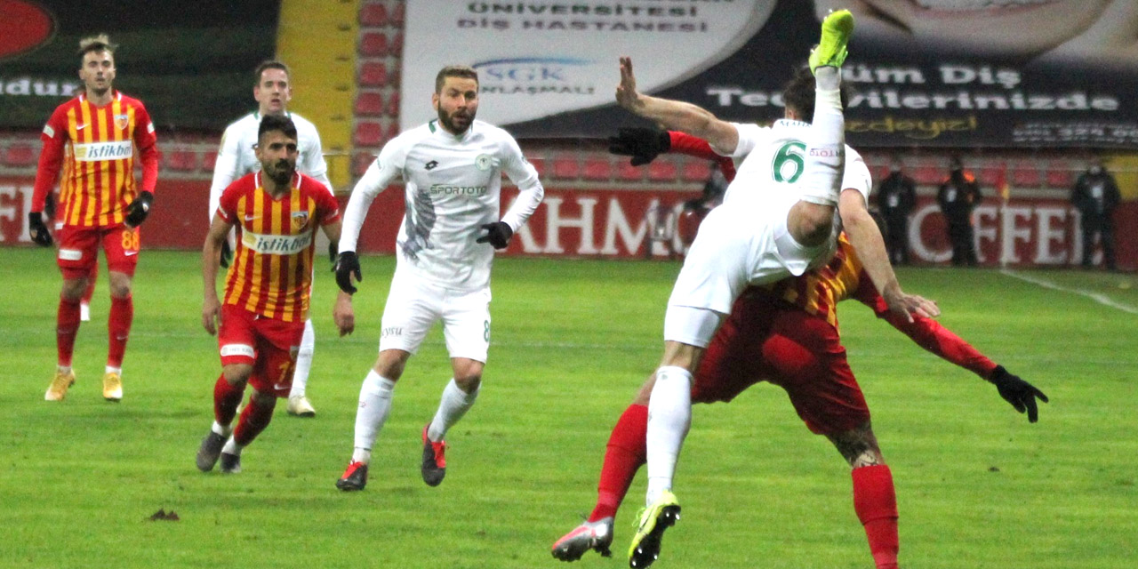 Konyaspor konuğu Kayserispor'u 2-1 yendi
