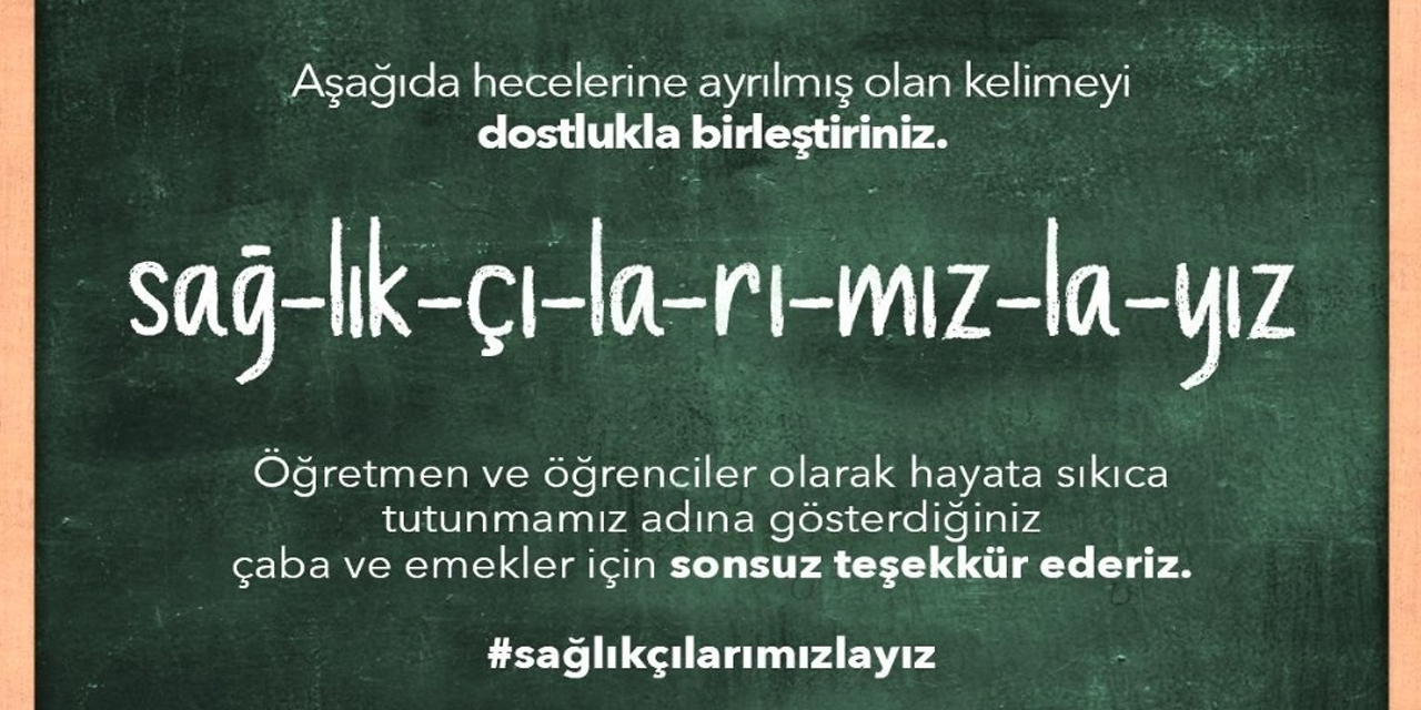Eğitimcilerden sağlık çalışanlarına destek