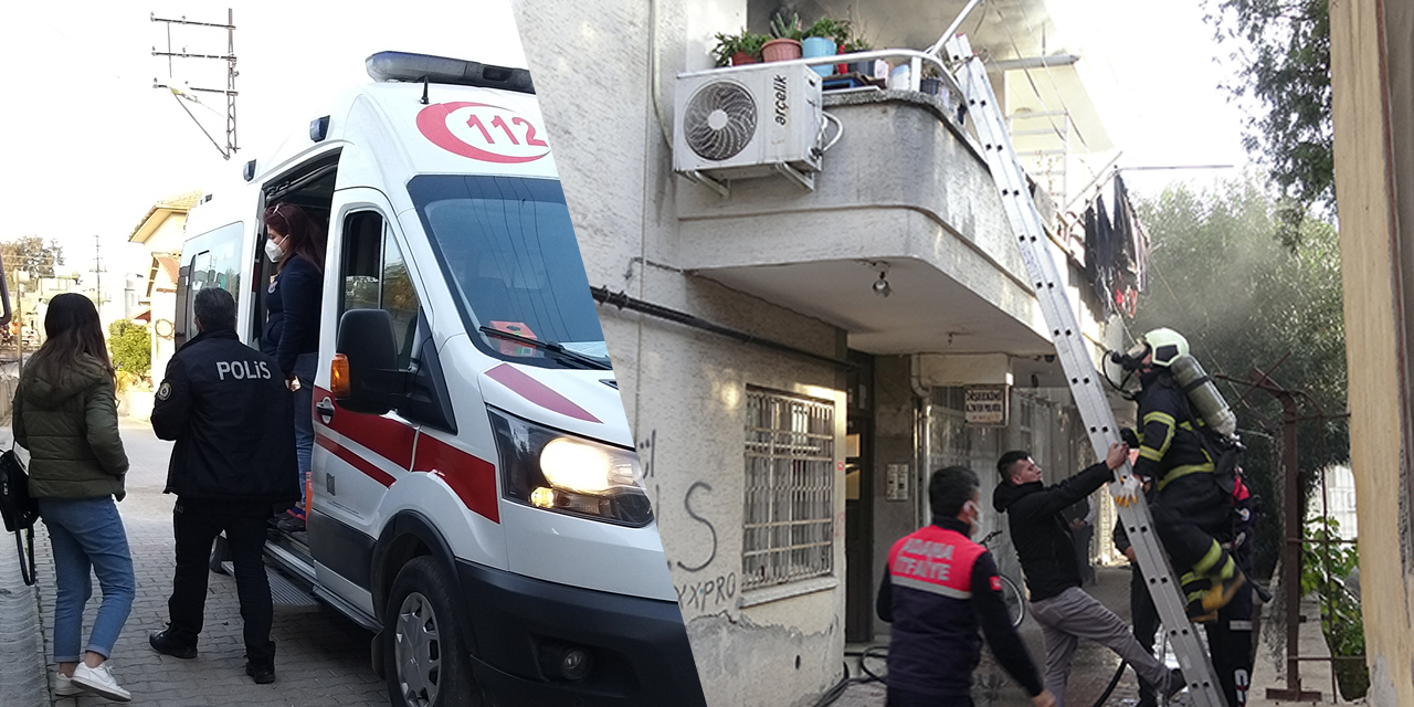 Evinde yangın çıkan genç kız balkondan atladı!