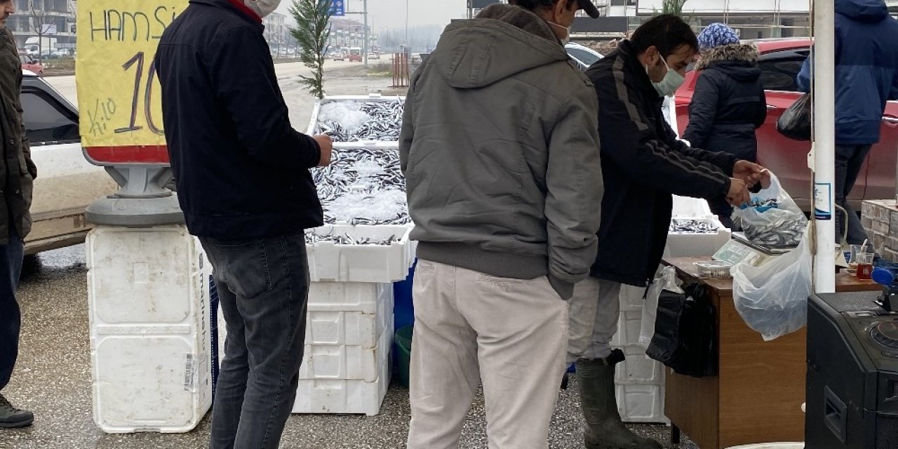 10 lira hamsiyi duyan tezgaha koştu