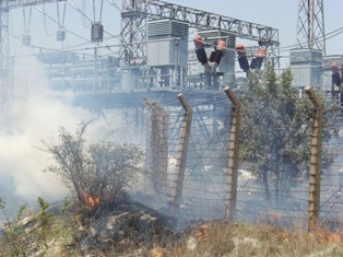 Trafo merkezinde yangın