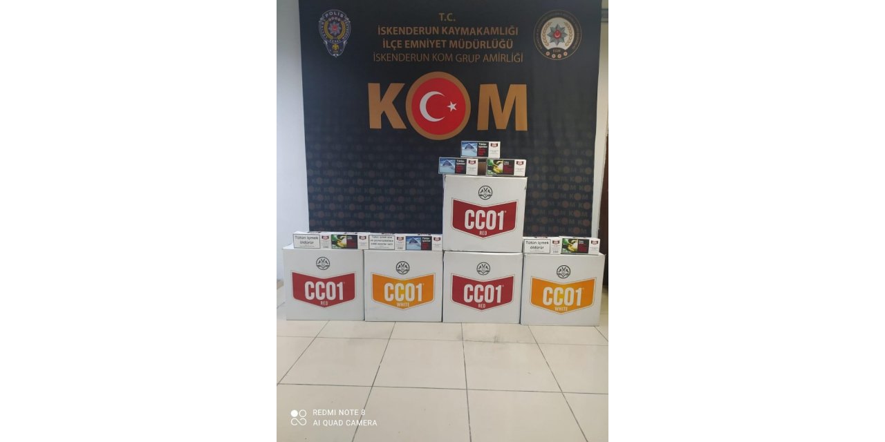 Hatay’da 74 bin 600 adet makaron ele geçirildi