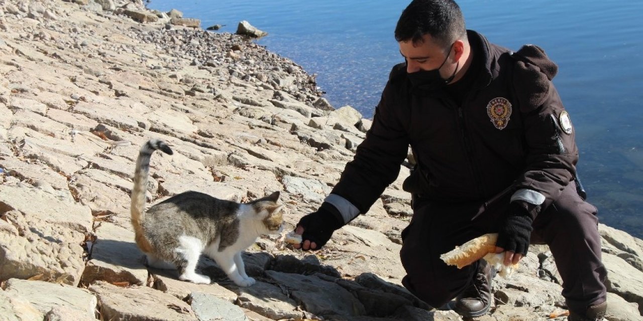 Mahalle bekçisinden yürekleri ısıtan görüntü