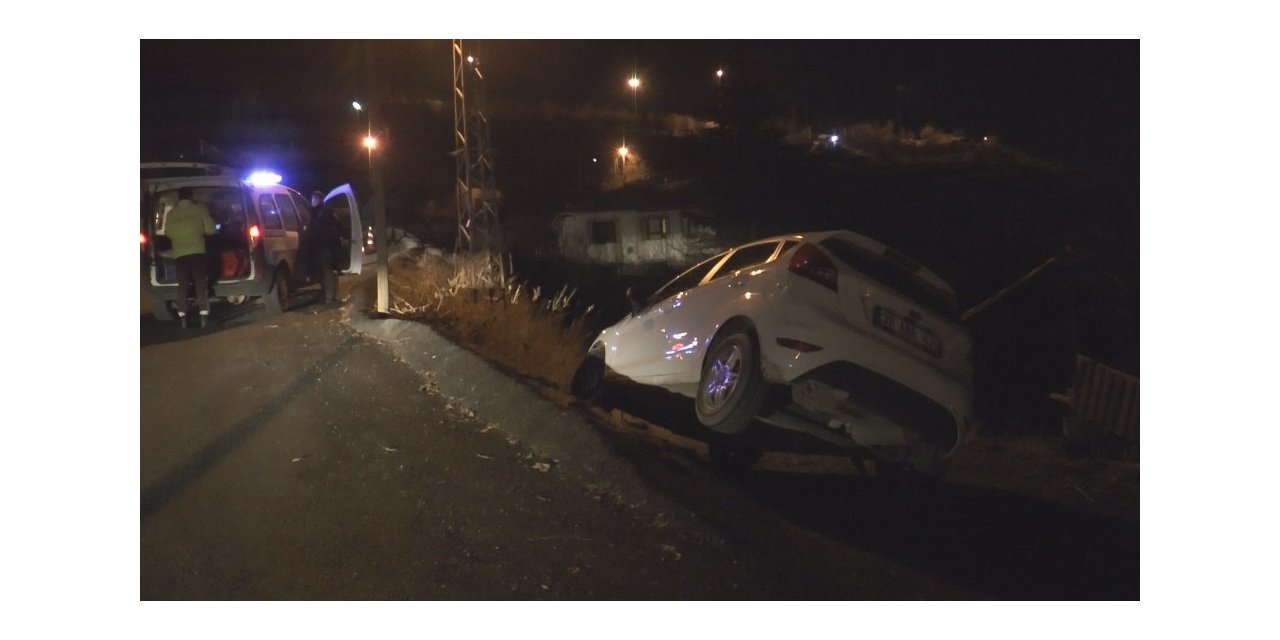 Kayseri’de ’dur’ ihtarına uymayan baba ve oğlu kaza yaparak yakalandı