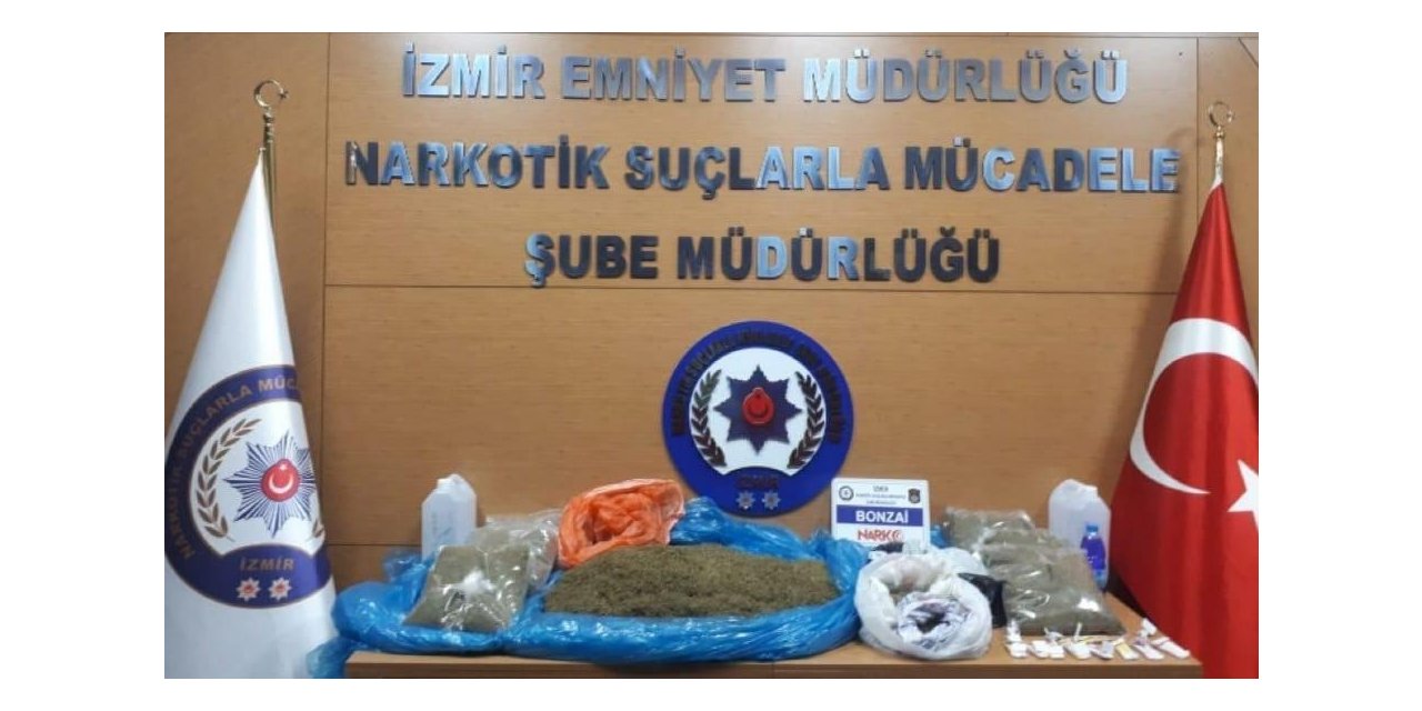 İzmir’de uyuşturucu operasyonu: 15 kilo bonzai ele geçirildi