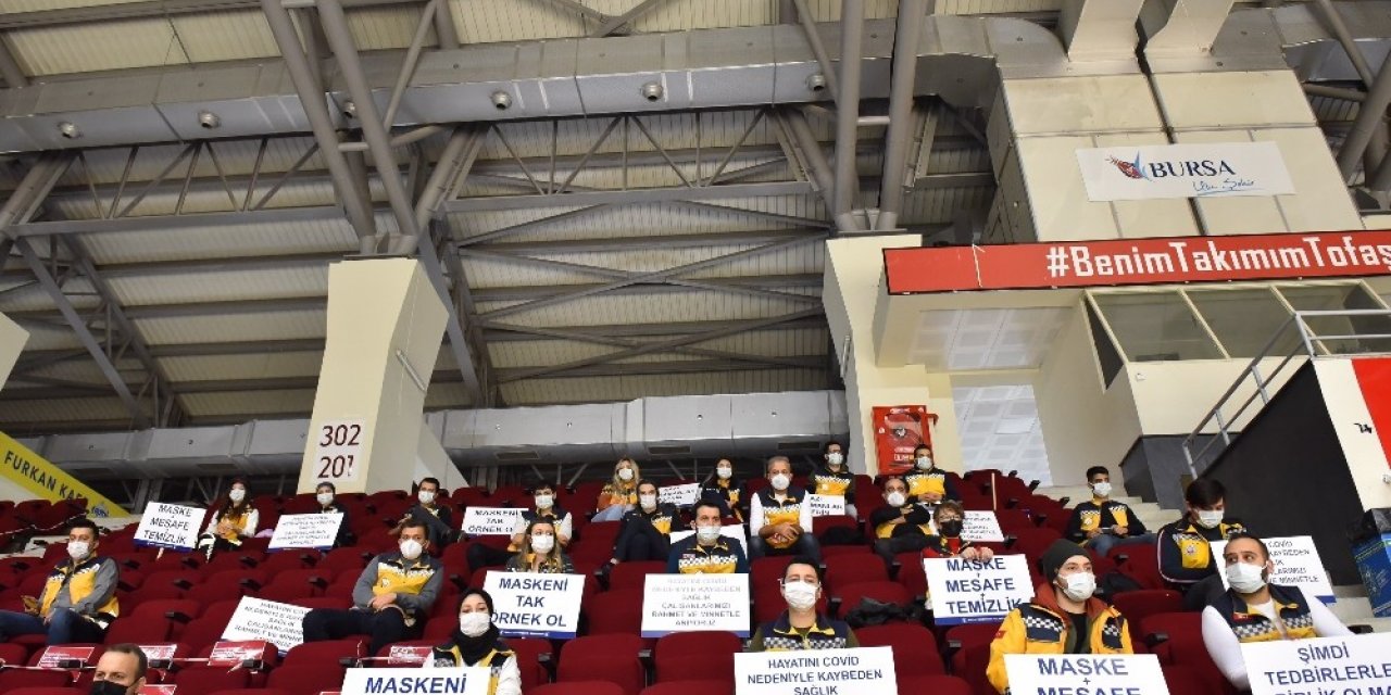 Sağlıkçılara moral desteği