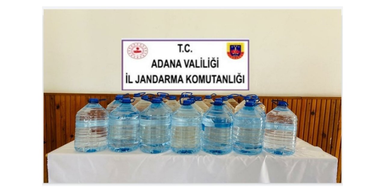 Adana’da 120 litre kaçak içki ele geçirildi