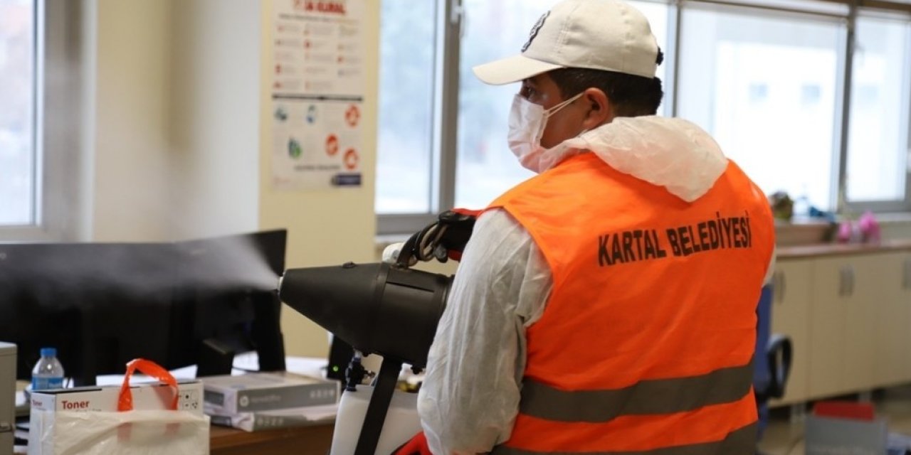 Kartal’da, 11 milyon metrekare kapalı alan dezenfekte edildi