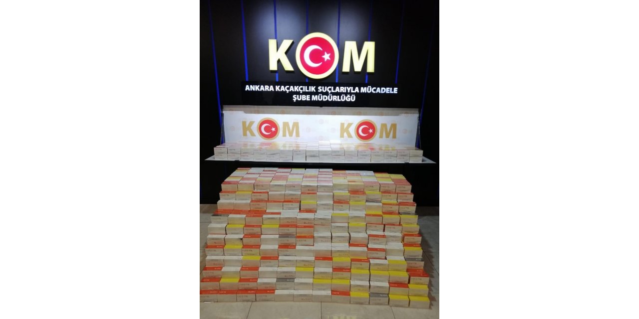 Başkent’te düzenlenen kaçak tütün operasyonunda rekor