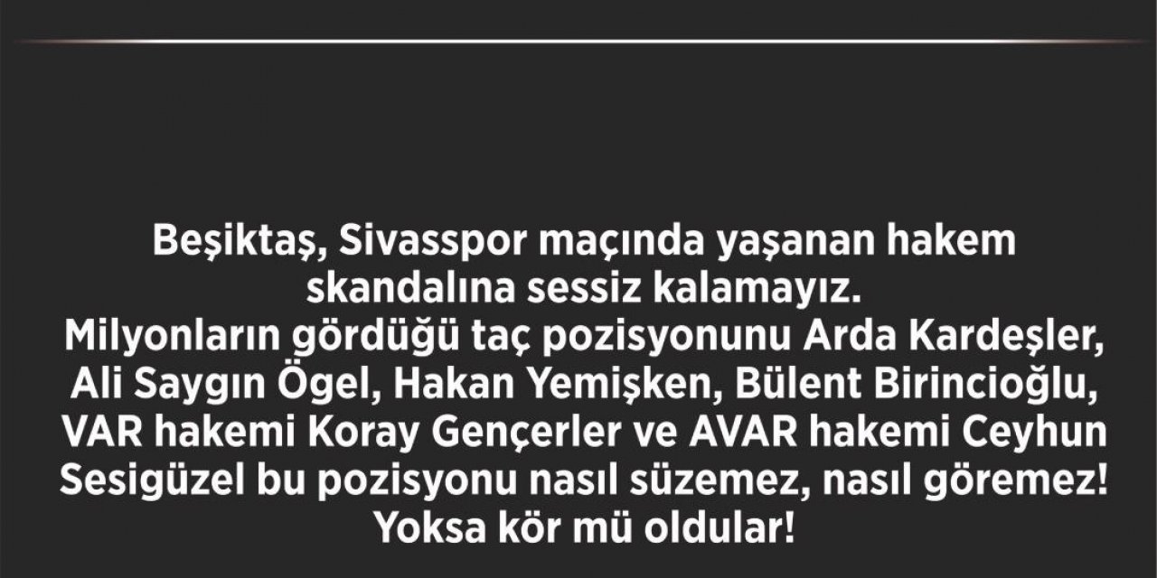 Sivas gazeteleri Beşiktaş maçına böyle tepki gösterdi