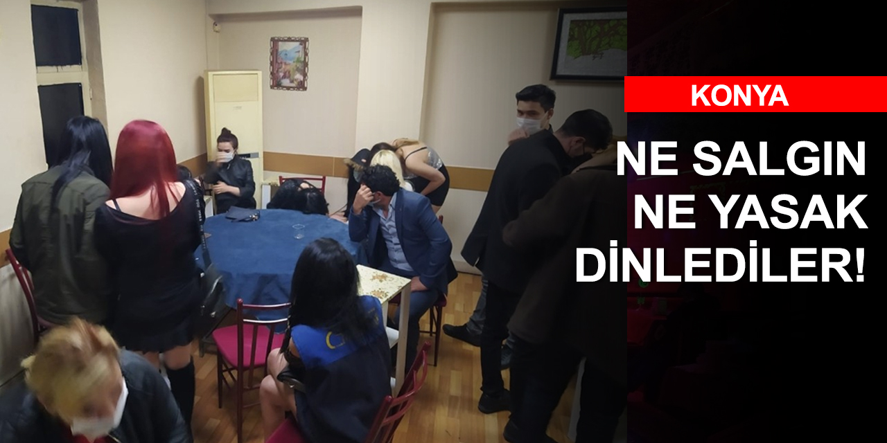 Konya’da dehşet görüntüler! Kısıtlamada eğlenen 89 kişiye baskın