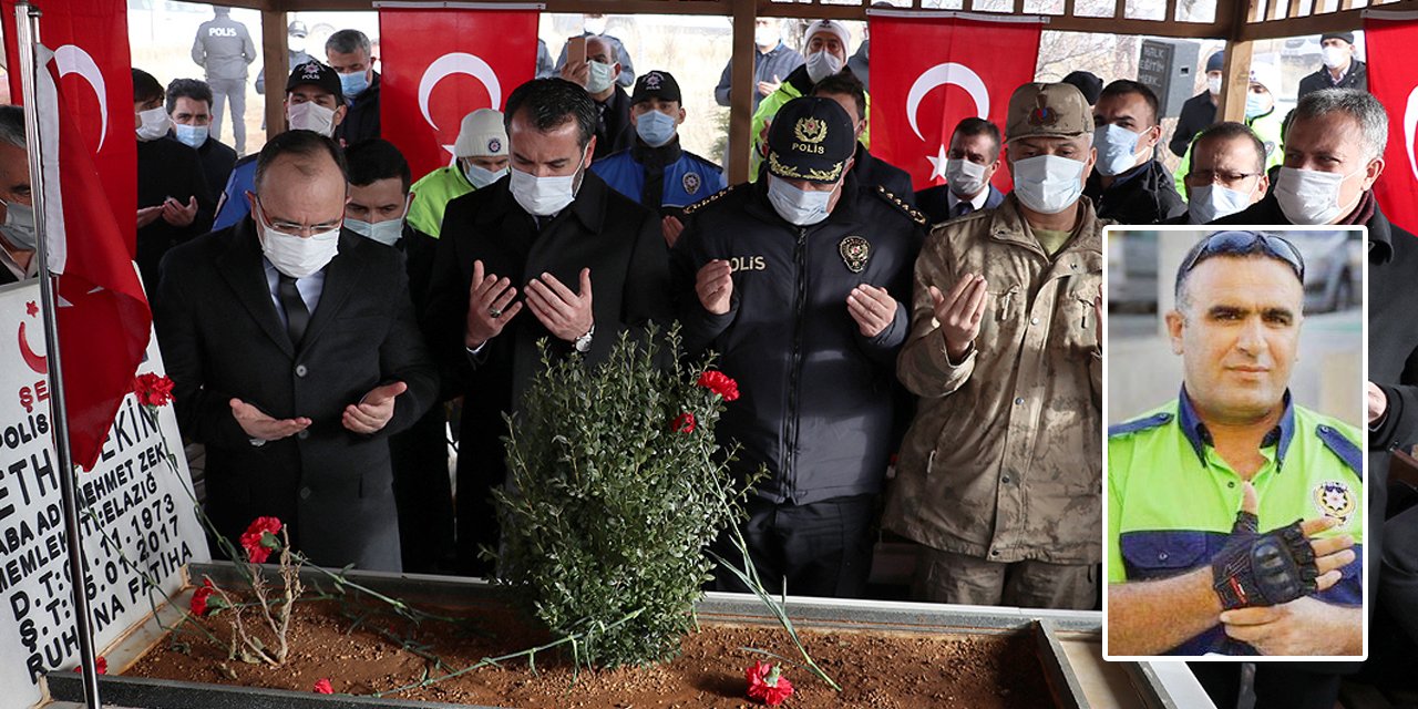 Şehit polis Fethi Sekin kabri başında dualarla anıldı