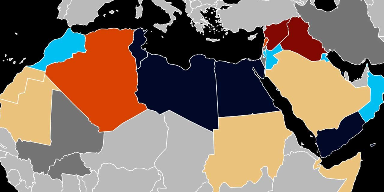 Арабская весна карта