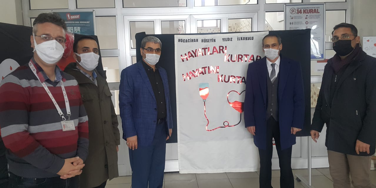 Hocacihan Hüseyin Yıldız İlkokulu’nda gerçekleştirilen KANpanya'ya yoğun ilgi