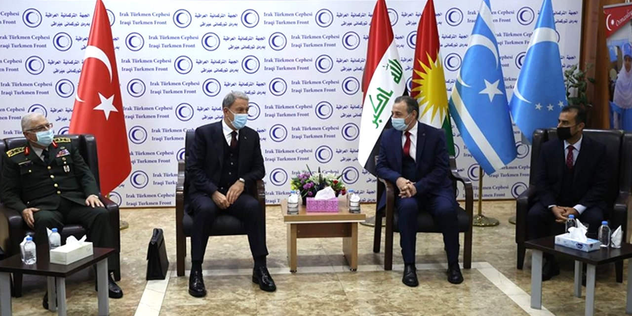 Bakan Akar Erbil'de! Barzani ile görüştü Türkmenlerle bir araya geldi