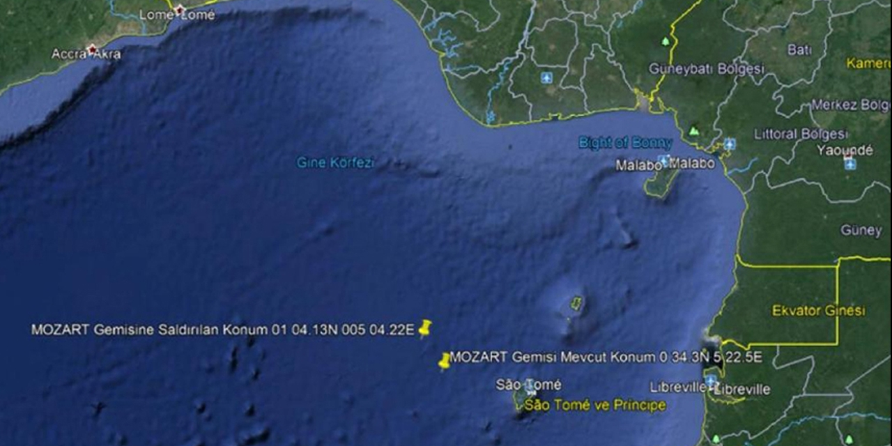 Korsan saldırısına uğrayan Türk gemisi Gabon Port-Gentil Limanı'na hareket etti
