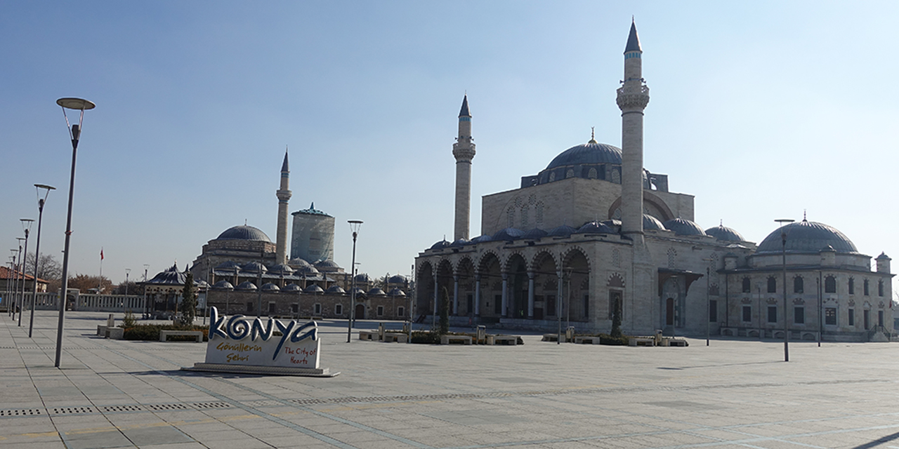 Konya hafta sonu kısıtlamasında yine sessizliğe büründü