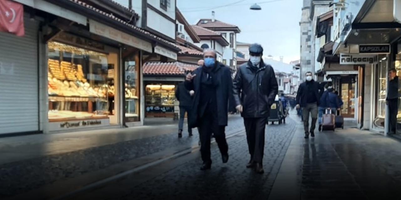 Konya Valisi Özkan'dan Bedesten esnafına maske uyarısı