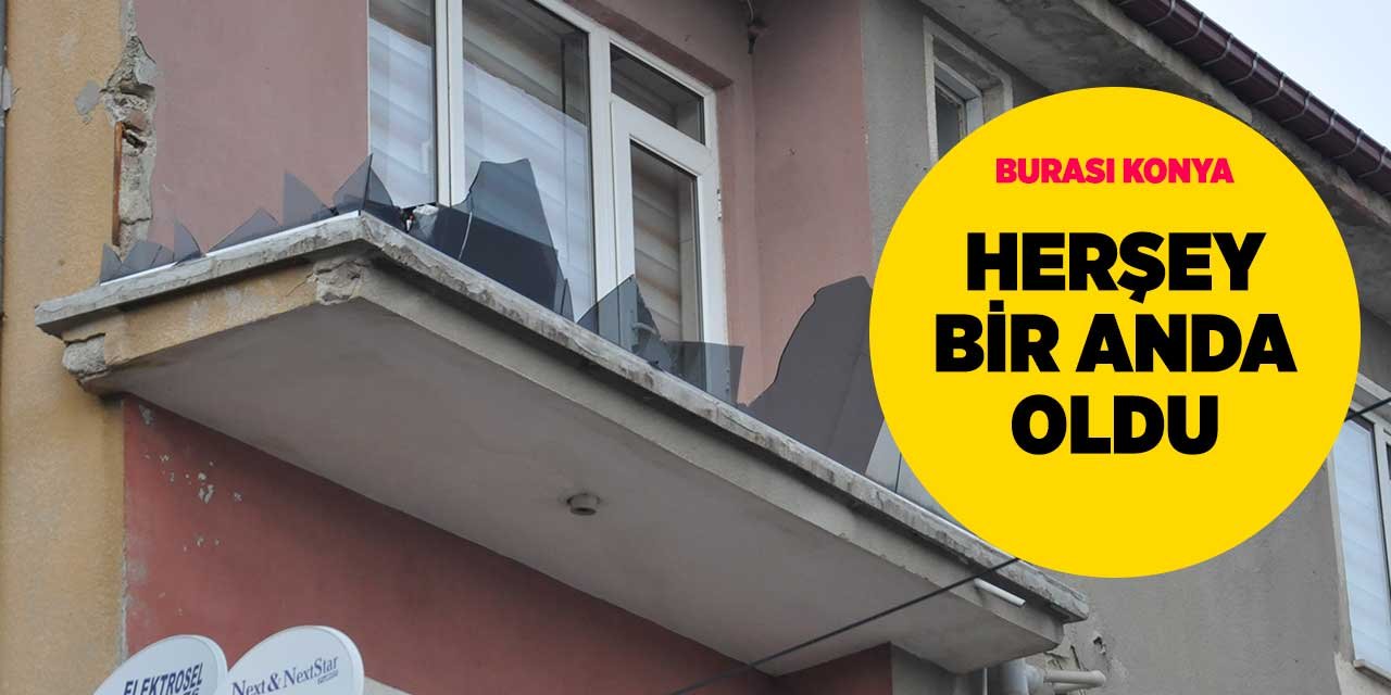 Konya'nın ilçelerinde fırtına ağaçları devirdi tabelaları yerinden söktü