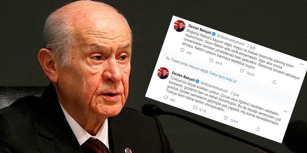 Twitter Bahçeli'nin Boğaziçi paylaşımlarına kısıtlama getirdi