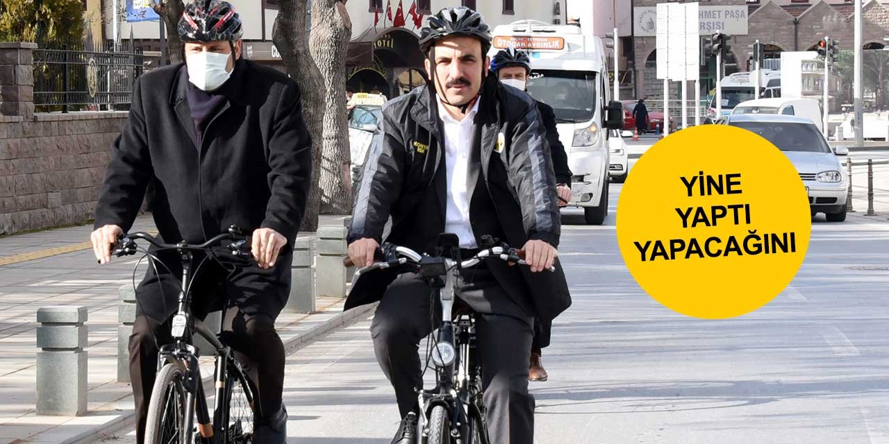 Bugün Dünya Kışın Bisikletle İşe Gitme Günü! Başkan Altay da bugünü boş geçmedi