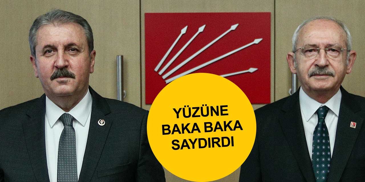 BBP lideri Mustafa Destici Kemal Kılıçdaroğlu'nun yüzüne baka baka saydırdı