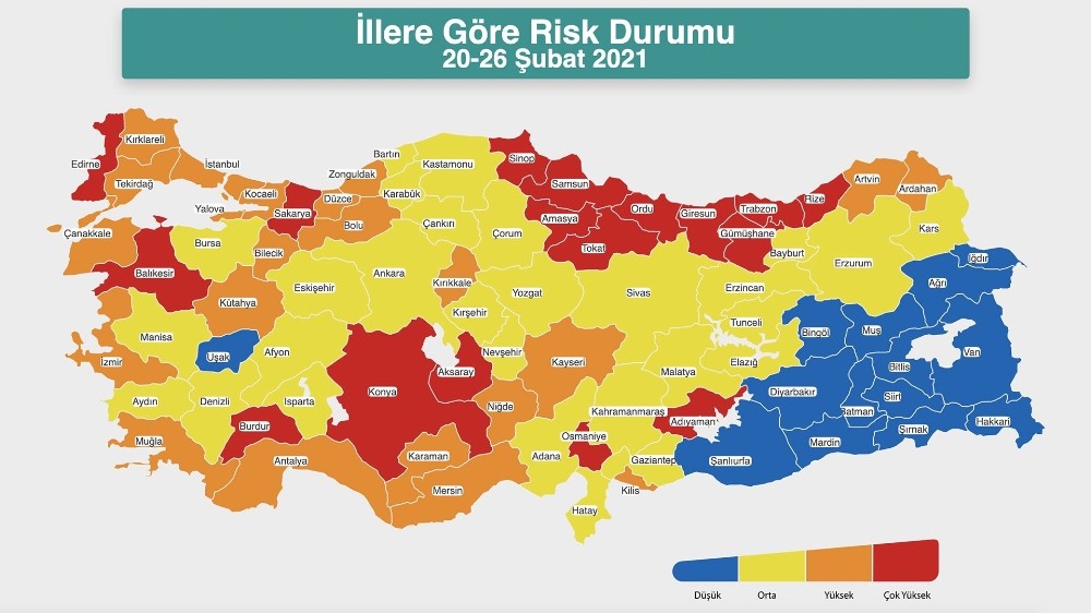 Bakan Koca, güncel risk haritasını yeniden paylaştı