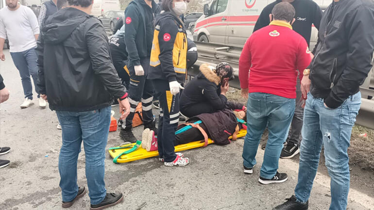 Esenyurt TEM yolunda karşı şeride giren otomobil dehşet saçtı