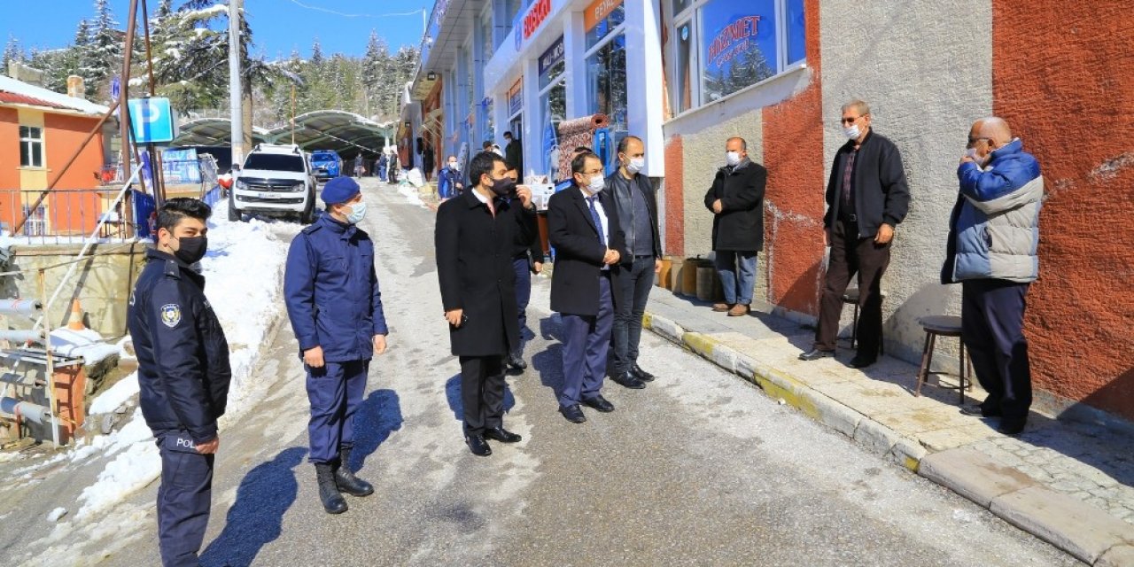 Konya Hadim’de sıkı denetim! Kaymakam ve Başkan sahaya indi