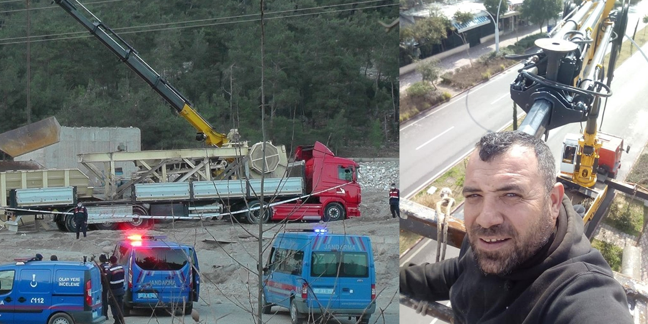 Eski kum ocağında çalışan vinç operatörü feci şekilde can verdi