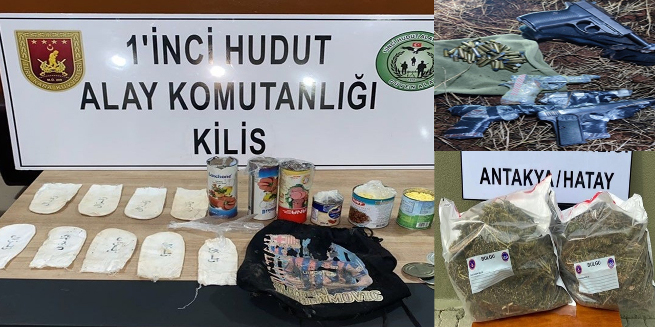 Hudut kartalları kaçağa geçit vermiyor! Kaçak silah patlayıcı sigara ve uyuşturucu yakalandı
